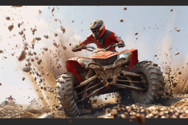 Quad bike nel deserto ia generativa