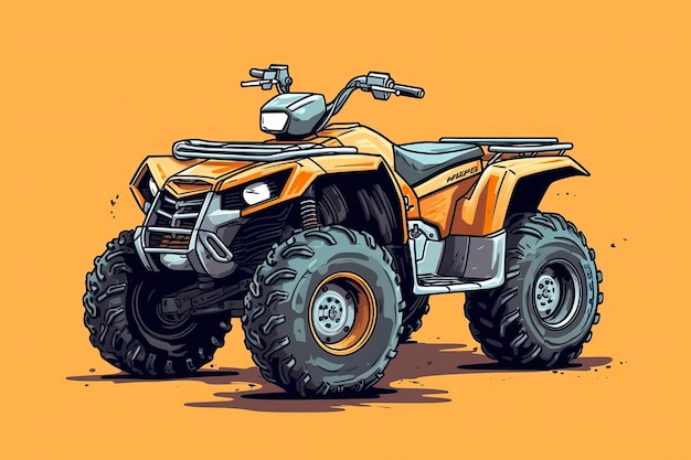 Quad bike illustration atv illustration transport generative ai