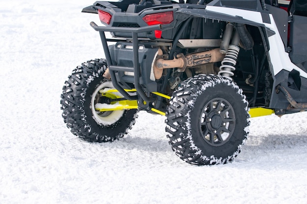 Quad bikes for rent in snow resort Bakuriani. Winter resort