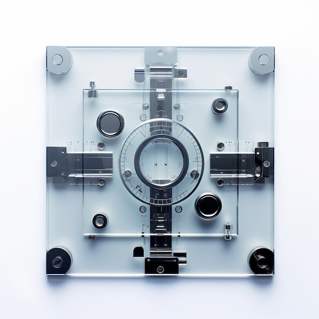 Photo quadrant photodiode on a white background