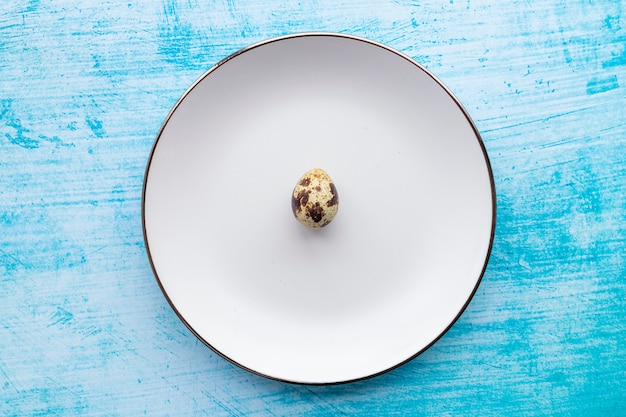 Quail eggs inside a decorative plate 