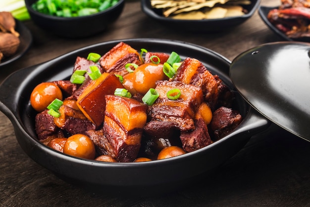 Quail Eggs Stew with belly pork(Chinese food)