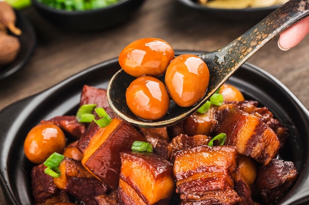 Quail Eggs Stew with belly pork(Chinese food)