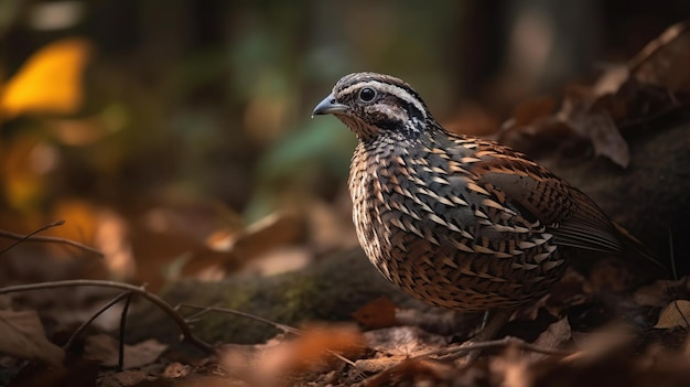 Quail in the forest