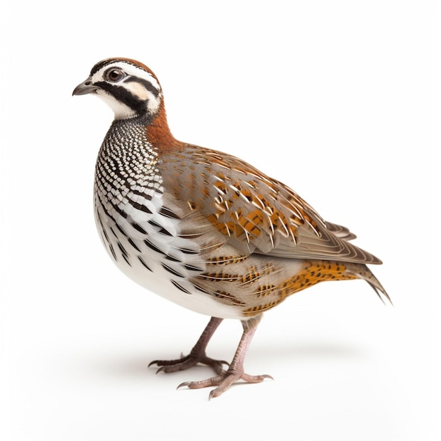 Quail with white background high quality ultra hd