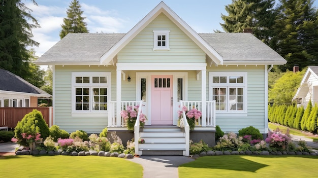 Photo quaint cottage house building