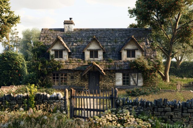 Photo quaint english cottage