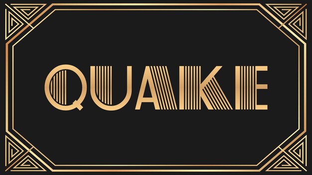 Фото Золотой текст quake jazz