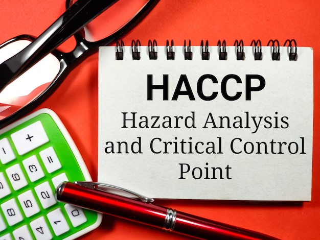 Quality assurance conceptText HACCP Hazard Analysis Critical Control Point writing