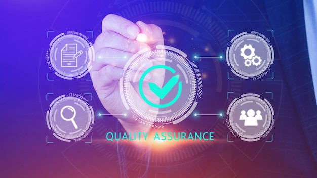 Quality Assurance Control Standards Standards and Certification Concepts Guaranteed Quality Guaranteed Service Standard Internet Technology Business Concept