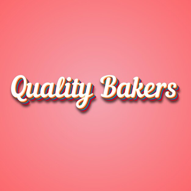 Photo quality bakers text effect photo image cool