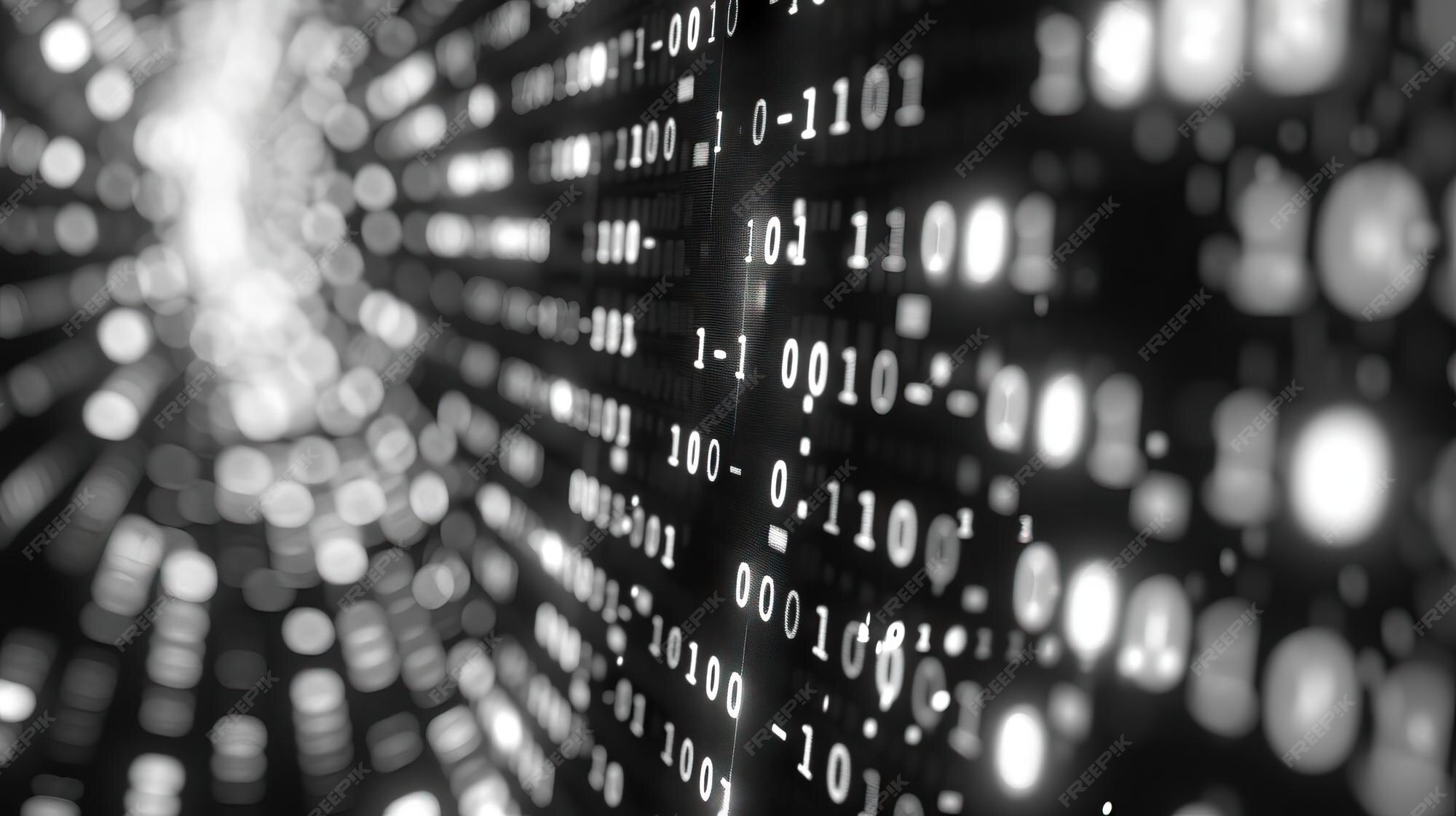 Quantum algorithm code on a digital display in side view Complex ...