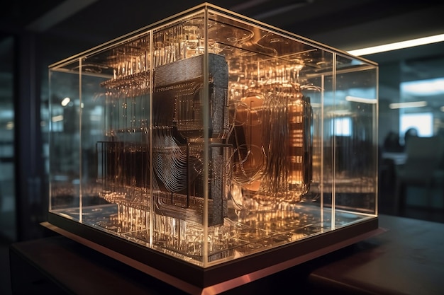 Quantum computer 3D render