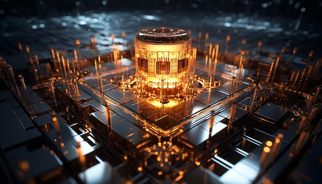 Quantum computer Futuristic digital computer design