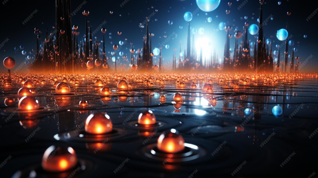 Premium Photo | Quantum Computer Simulating Quantum Background Image