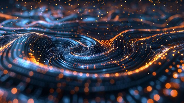 Premium Photo | Quantum Computing Algorithms Spiral Image