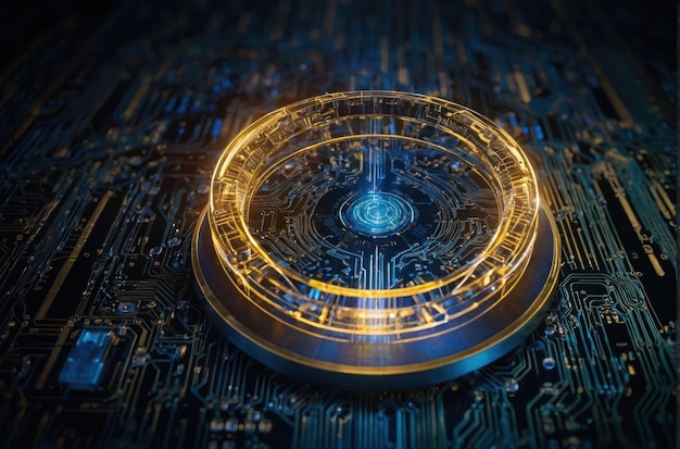 Quantum Computing Circuit Closeup