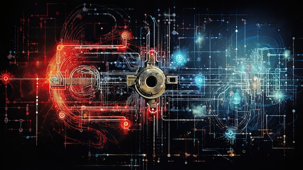 Quantum cryptography's secure key exchange illustrated ensuring encrypted communication channels