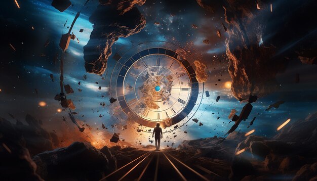 Photo quantum space time continuum futuristic digital art