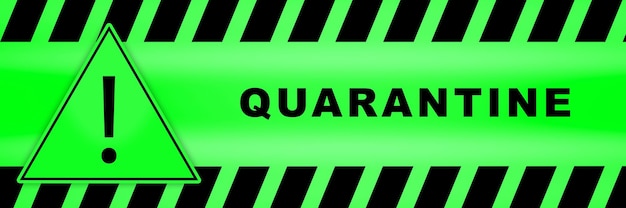 Quarantainezone signbiohazard geel let op gevaar