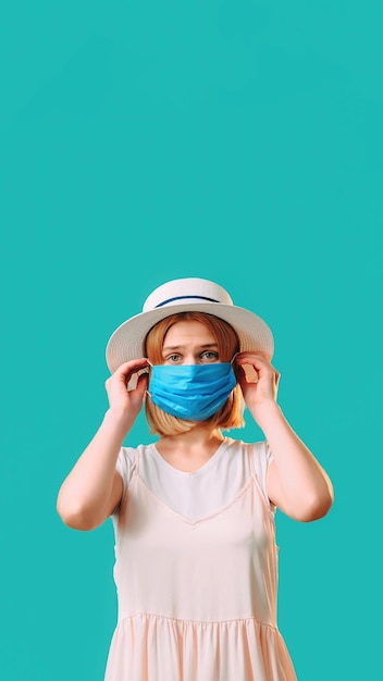 Quarantine measures pandemic hygiene sad woman