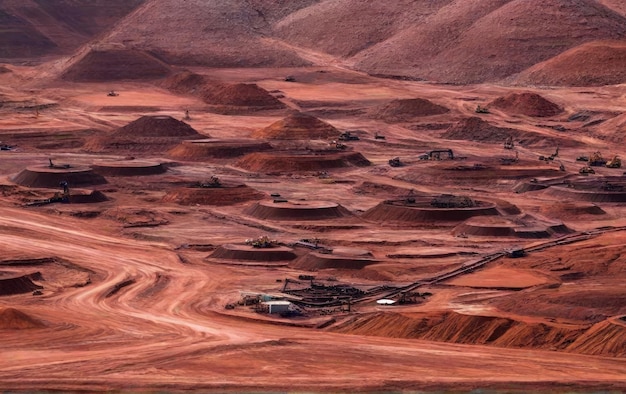 Quarry for the extraction of minerals