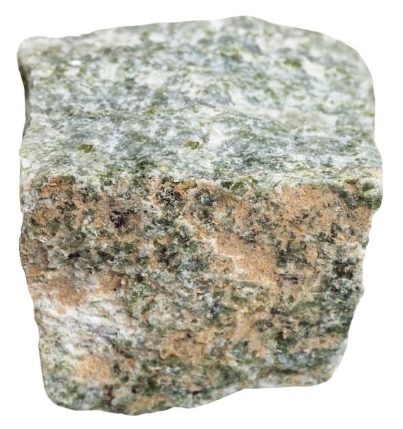 Кварцевый сланцевый камень, изолированный на белом