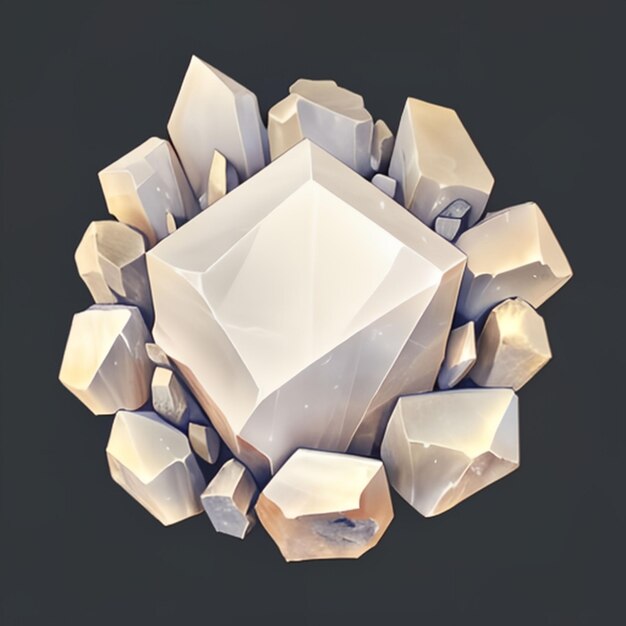 Quartz stone for game ideas or gemstone jewelry