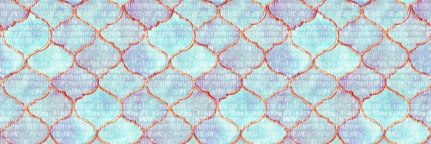 Photo quatrefoil seamless pattern for header. blue and indigo damask print. geometric morrocan tile. lattice marrakesh watercolor header. rhombus majolica background. barbed watercolour trellis.