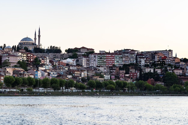 Quayside in Fatih district in Istanbul city