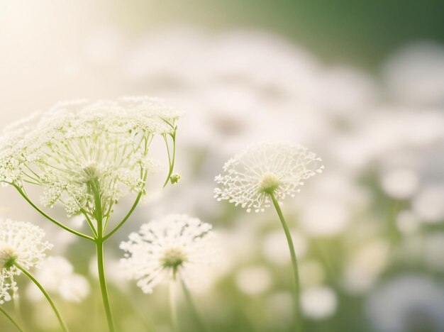 Queen Anne's Lace elegantie abstracte achtergrond met kleurovergang met delicate bloemen