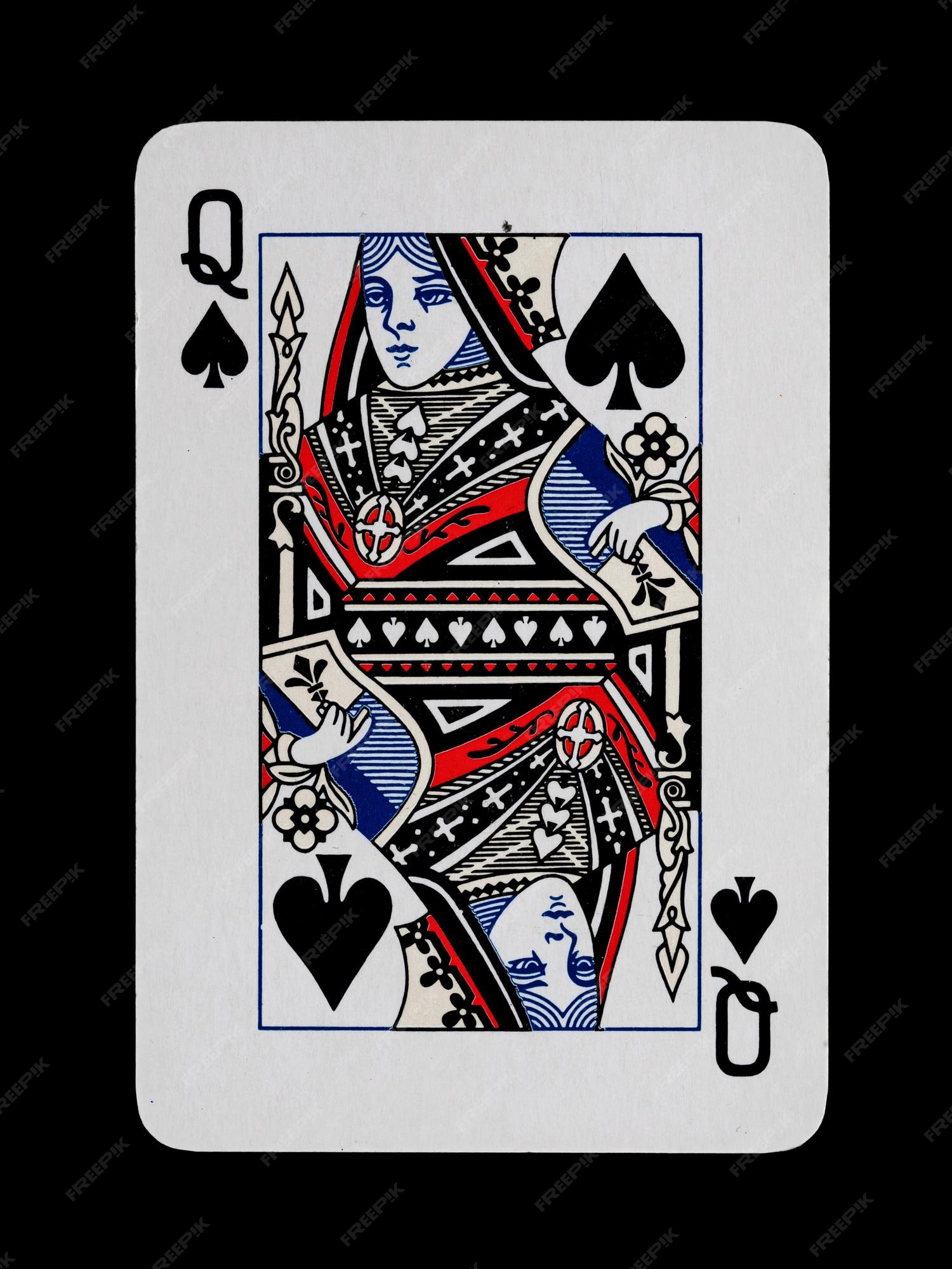 Old Playing Card Queen Gaming Play Vegas Photo Background And