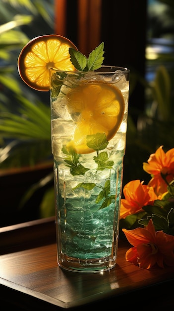 Утоляет летнюю жажду яркие фруктовые напитки на льду освежающая смесь цитрусовых тропических вкусов и прохлады для идеального летнего отдыха восхитительно соблазнительно и визуально привлекательно