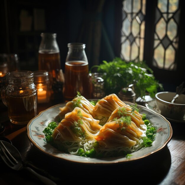 Photo quenelle de brochet sauce nantua pike fish dumplings in a creamy lobster sauce french delight