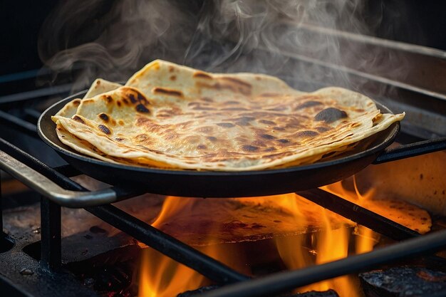 Quesadilla being cut into bitesized