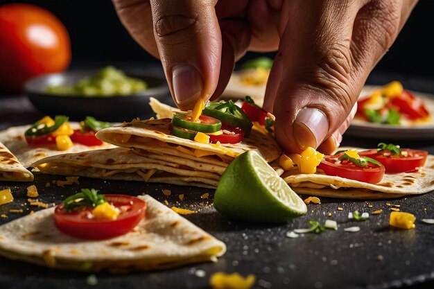 Quesadilla genoten door een duiker