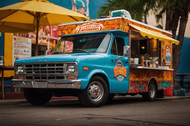 Quesadilla met een trendy food truck