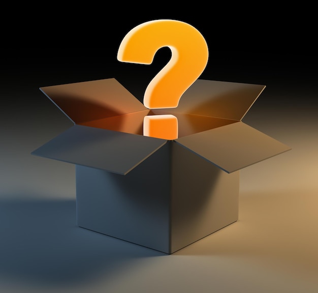 Question mark in box