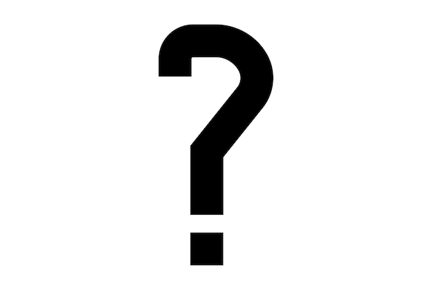 Question mark flat icon black minimalistic symbol art app web sign