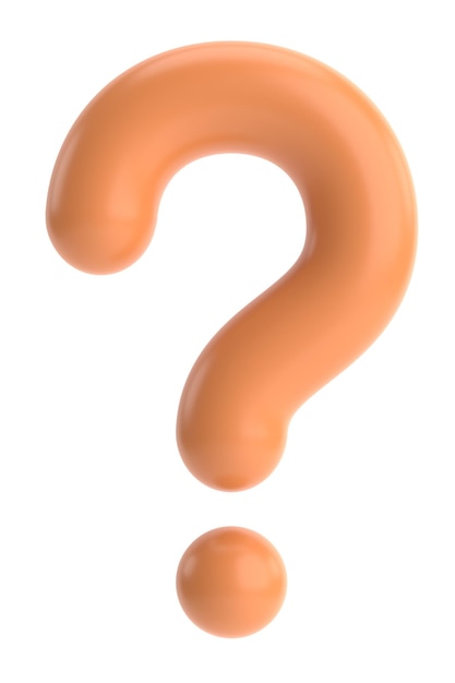 Question mark sign 3D illustration