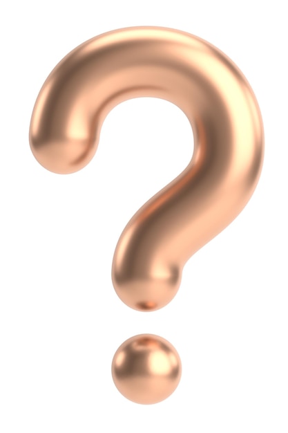 Question mark sign 3D illustration