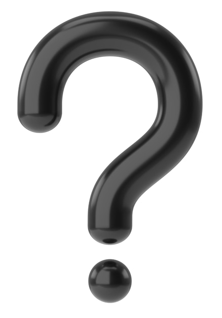 Question mark sign 3D illustration