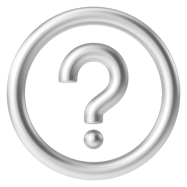 Photo question mark sign question icon 3d illustration