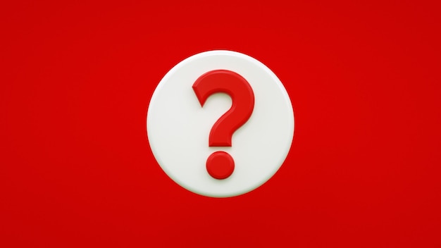 Question mark symbol in 3D  3D rendering