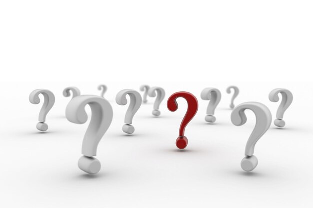Question Marks 3d