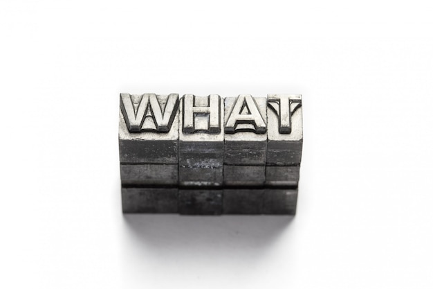 Question word, who, what, when, where, why, letterpress