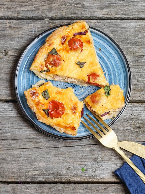 Quiche lauren - cheesy vegetable pie with chard