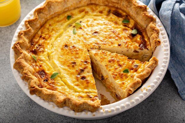 Quiche lorraine for breakfast