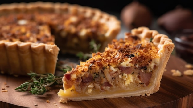 Quiche lorraine французское блюдо генеративный ai