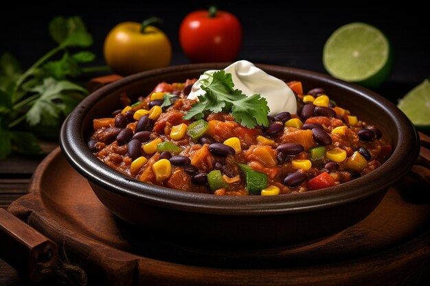 Quick Fire Roasted Veggie Chili